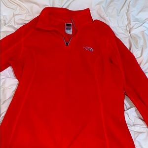 Orange/Red North Face Pullover